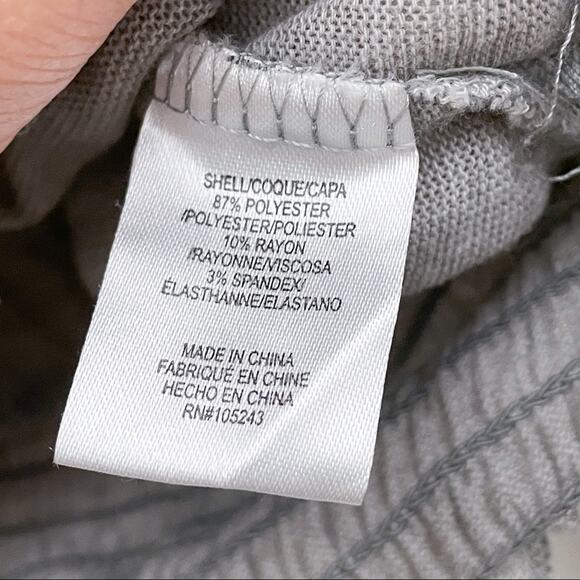 HIATUS Grey Crop Top Long Sleeve Smocked Hem M - Picture 5 of 8